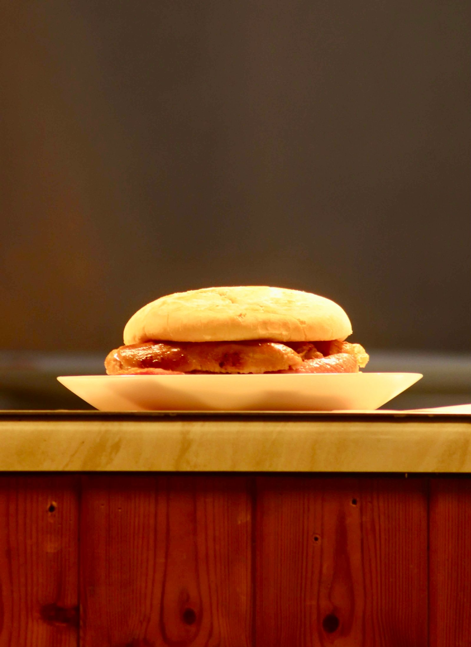 Bacon and sausage bap